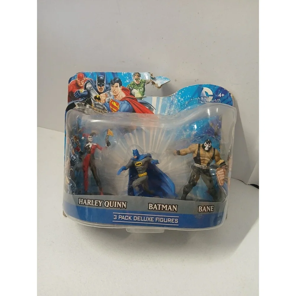 Monogram DC Comics 3 Pack Deluxe Figures Harley Quinn, Batman, Bane‎